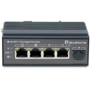 LevelOne IGP-0501 tinklo komutatorius Gigabit Ethernet (10/100/1000) Maitinimas per Eternetą (PoE) Juoda - Image 1