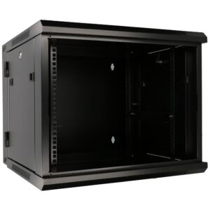 Extralink 6U 600X600 AZH WALL-MOUNTED RACKMOUNT CABINET SWING TYPE BLACK Sieninis stovas Juoda - Image 2