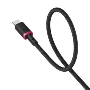 Baseus Dura C tipo į C tipo 100 W greitojo įkrovimo kabelis 2 m juodas, Raudona - Image 3