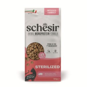 SCHESIR Animal Mono Protein Formula Sterilized pork ham – sausas pašaras katei – 10 kg - Image 2