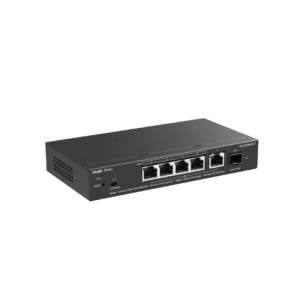 Ruijie Networks RG-ES206MG-P tinklo komutatorius Valdomas L2 2.5G Ethernet (100/1000/2500) Maitinimas per Eternetą (PoE) Stalinis / tvirtinamas prie sienos Juoda - Image 2