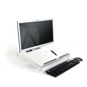 BakkerElkhuizen FlexDesk 630N dokumentų laikiklis Akrilas, Plastikas, Guma, Plienas Permatomas, Balta - Image 2