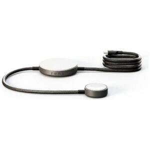 Zens Pro 2 2-in-1 Belaidis įkroviklis + Apple Watch Qi2 15W USB-C Charger juodos spalvos