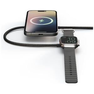 Zens Pro 2 2-in-1 Belaidis įkroviklis + Apple Watch Qi2 15W USB-C Charger juodos spalvos - Image 3