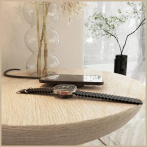 Zens Pro 2 2-in-1 Belaidis įkroviklis + Apple Watch Qi2 15W USB-C Charger juodos spalvos - Image 5