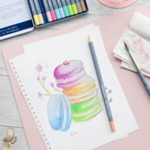 Akvareliniai pieštukai Faber-Castell Goldfaber Aqua Creative Studio, 12 pastelinių spalvų - Image 3