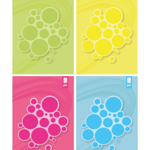 Bloknotas College Circles, A6, 50 lapų, langeliais, klijuotas viršuje