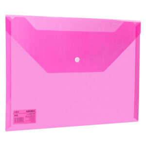 Aplankas-vokas DELI 10442, A4 su spaustuku, plastikinis, rožinės spalvos - Image 7