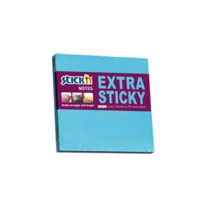Lipnūs lapeliai Stick´N Extra Sticky 21673, 76x76mm, 90 lapelių, neoninės mėlynos spalvos