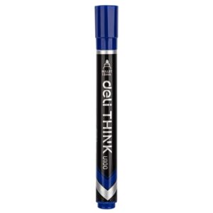 Permanentinis žymeklis DELI U100 apvalus 1,8mm mėlynas - Image 2