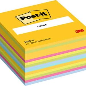 Lipnūs lapeliai Post-it® Ultra, 76x76mm, 450lapelių, neoninių ryškių spalvų