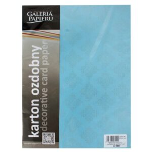 Dekoratyvinis popierius Glamour, A4, 250gr, šviesiai mėlynos spalvos, 20 lapų - Image 2