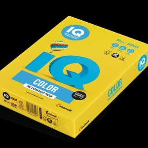 Spalvotas biuro popierius IQ, A4, 80g, IG50, garstyčių geltonos spalvos, 500 lapų
