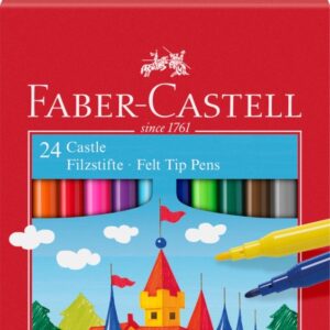 Flomasteriai Faber-Castell Castle Cardboardbox, 24 spalvų