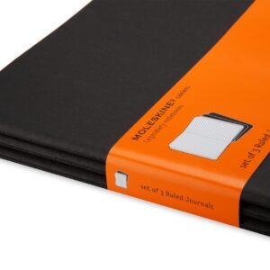 Užrašų knygutė Moleskine Cahier 19x25cm, linijomis, minkštu viršeliu, juodos spalvos, 3 vnt - Image 2