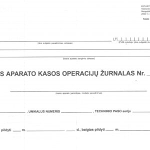 Kasos operacijų žurnalas, A4, horizontalus - Image 5