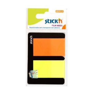 Plastikiniai žymekliai Stick´N 21039, 45x25mm, 2 ryškios spalvos po 25vnt.
