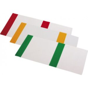 Plastikinis aplankalas A5+ formato, skaidrus, su reguliuojamu spalvotu krašteliu, 1vnt