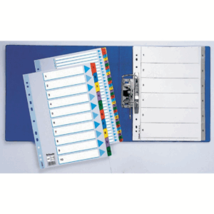 Skiriamieji lapai Esselte MYLAR, A4, kartoniniai 1-12 skaičiai PP, įvairių spalvų - Image 2