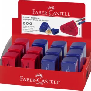 Drožtukas Faber-Castell SLEEVE, plastikinis, su konteineriu, dvigubas - Image 3