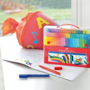 Flomasteriai Faber-Castell Connector felt-tip, 80 spalvų - Image 4