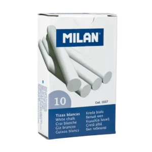 Kreida Milan, apvali, 10vnt, baltos spalvos