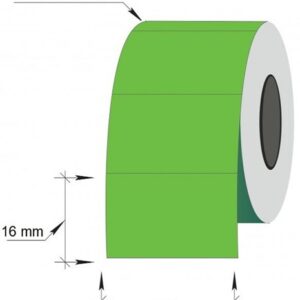 Kainų etiketės 26x16mm, stačiakampės, 1000vnt, žalios spalvos - Image 2