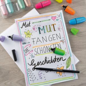 Teksto žymekliai EberhardFaber, mini, blizgūs, pasteliniai, 5 spalvų - Image 3