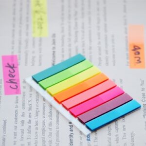 Plastikiniai žymekliai Stick´N 21050, 45x12mm, 5 ryškios spalvos po 25vnt. - Image 2