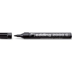 Permanentinis žymeklis Edding 2000C, apvaliu galiuku, 1,5-3mm, juodos spalvos
