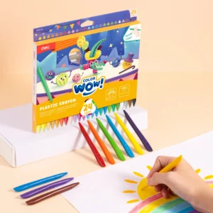 Vaškinės kreidelės DELI ColorWow 12 spalvų - Image 2