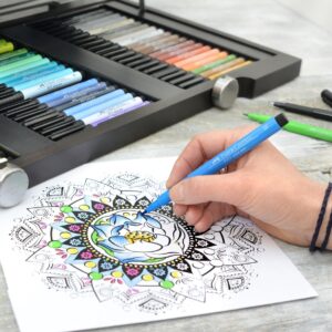 Rašiklis piešimui Faber-Castell PITT Artist Pen B, teptukinis, #264 Dark Phthalo Green - Image 4