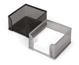 *Dėklas užrašų lapeliams Forpus, 95x95mm, perfotuoto metalo, sidabrinės spalvos