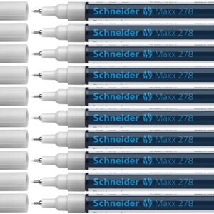 Žymeklis Schneider Paint Marker Maxx 278, 0.8mm, su aliejiniu tušu, baltos spalvos - Image 2