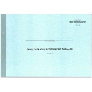Ūkinių operacijų registravimo žurnalas, horizontalus
