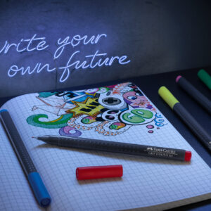 Rašiklis Faber-Castell FinePen, 0.4mm, 5 spalvų - Image 2