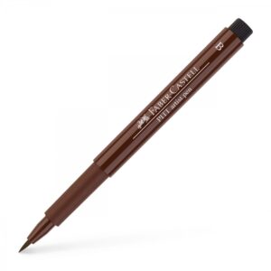 Rašiklis piešimui Faber-Castell PITT Artist Pen B, teptukinis, #175 Dark Sepia