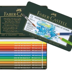 Spalvoti akvareliniai pieštukai Faber-Castell Albrecht Dürer , 12 spalvų