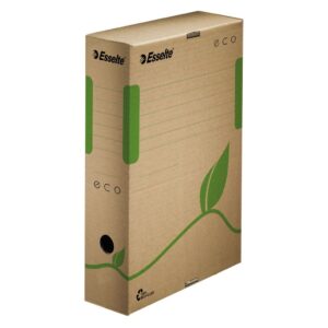 Archyvinė dėžė Esselte ECO FSC, 8cm, kartoninė, rudos spalvos