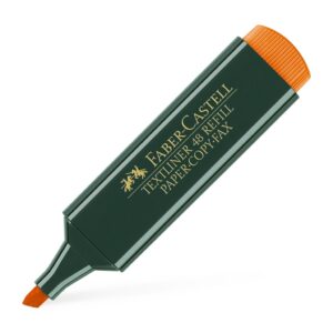Teksto žymeklis Faber-Castell, oranžinės spalvos, kirstu galiuku, 1,2 - 5mm