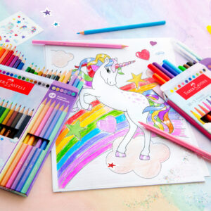 Flomasteriai Faber-Castell Unicorn, 10+3 spalvų + lipdukai - Image 5