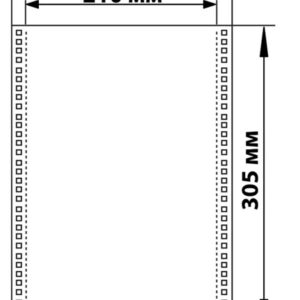 Perforuotas popierius adatiniams spausdintuvams, A4, 15/210/15x12 1+1 sluoksnių skaičius, spalvotas, 900 komplektų - Image 2