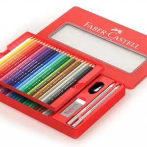 Spalvoti pieštukai Faber-Castell, 48 spalvos, metalinėje dėžutėje