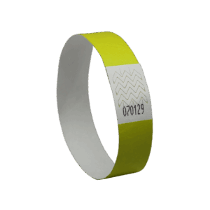 Kontrolinė renginių apyrankė Tyvek neoninės geltonos spalvos 265x19mm