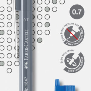 Pieštukas Faber-Castell Grip 1347, 0,7mm + papildomi grafitai