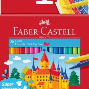 Flomasteriai Faber-Castell Castle Cardboardbox, 36 spalvų