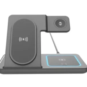 Gembird TA-WPC31S-01-BK 3-in-1 foldable wireless charger stand, 15 W, Samsung watch, black | Gembird