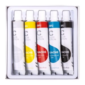 Guašas DELI, 5 spalvų, 12 ml tubelėse - Image 5