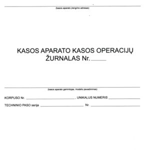 Kasos operacijų žurnalas, A4, vertikalus - Image 2