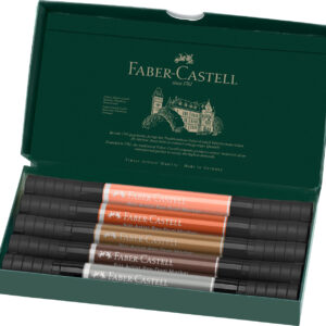 Žymekliai Faber-Castell Pitt Artist Pen, Portrait dvipusiai, 5 spalvų - Image 2